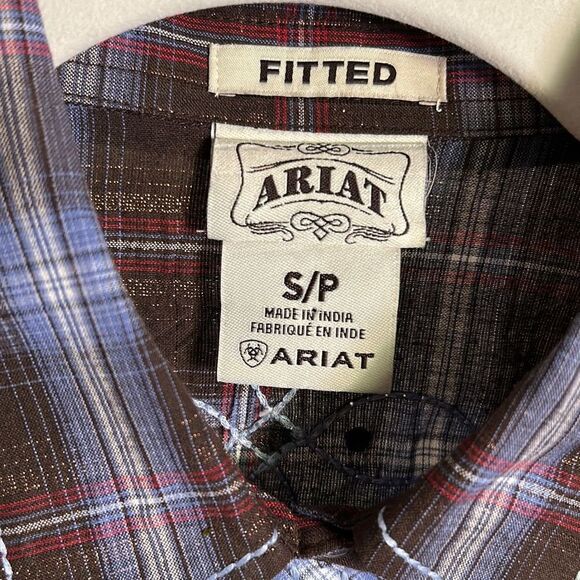 ARIAT Fitted Plaid Cowboy Shirt - Picture 7 of 9